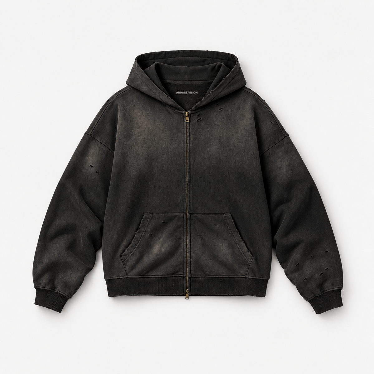 Relaxed Boxy Zip Hoodie