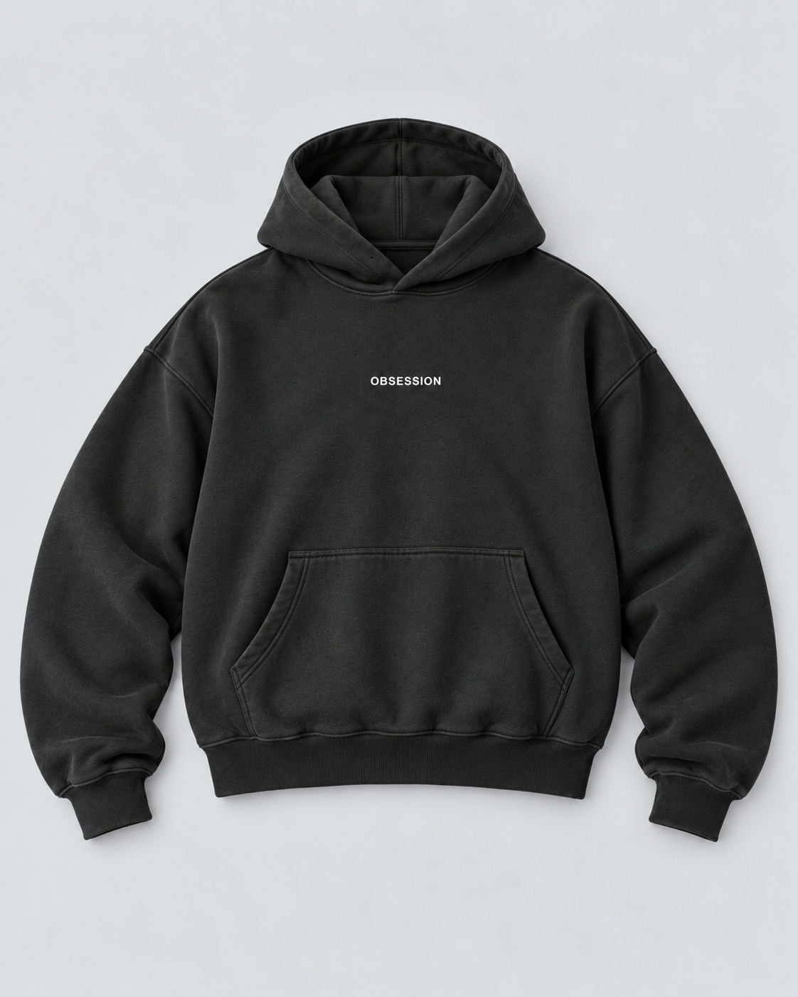 Obsession Hoodie worn on a model, front view