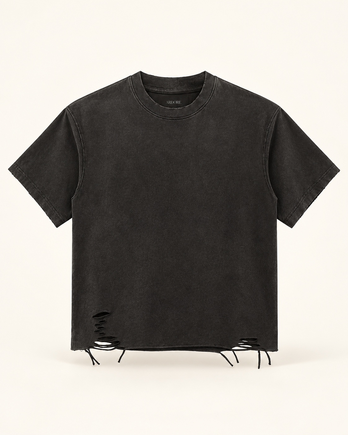Ardore Faded Black Box Tee – studio productfoto