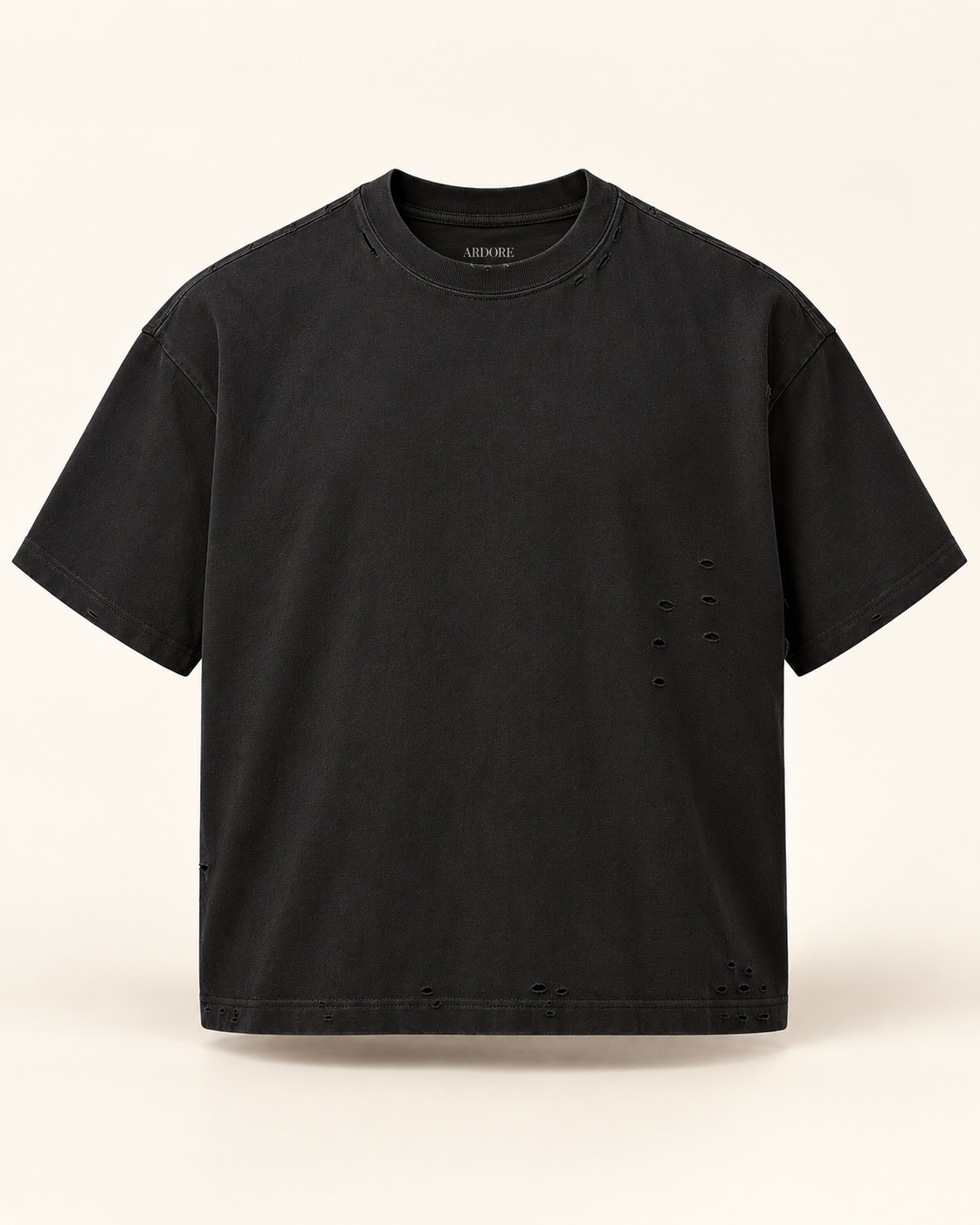 Ardore Washed Noir Tee – studio productfoto